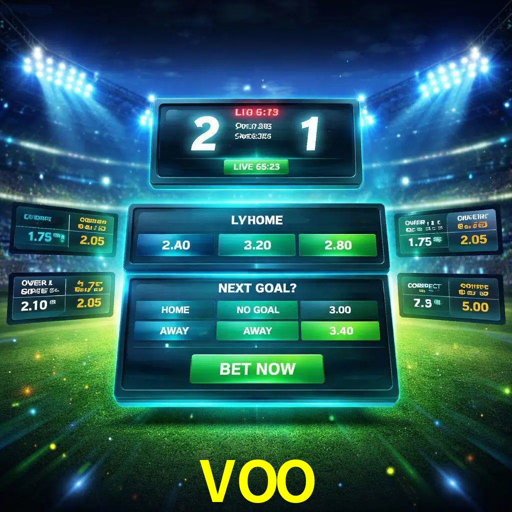 Vista de apuestas en vivo VOO durante un partido en curso