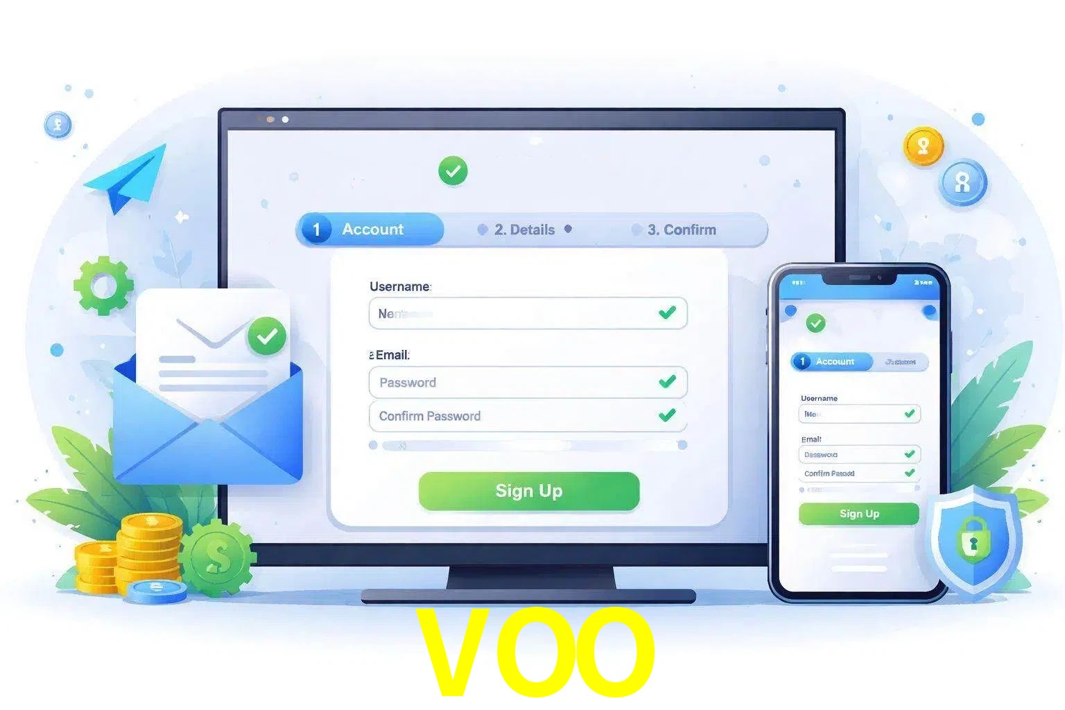 Registro de nuevo usuario y configuración de cuenta VOO
