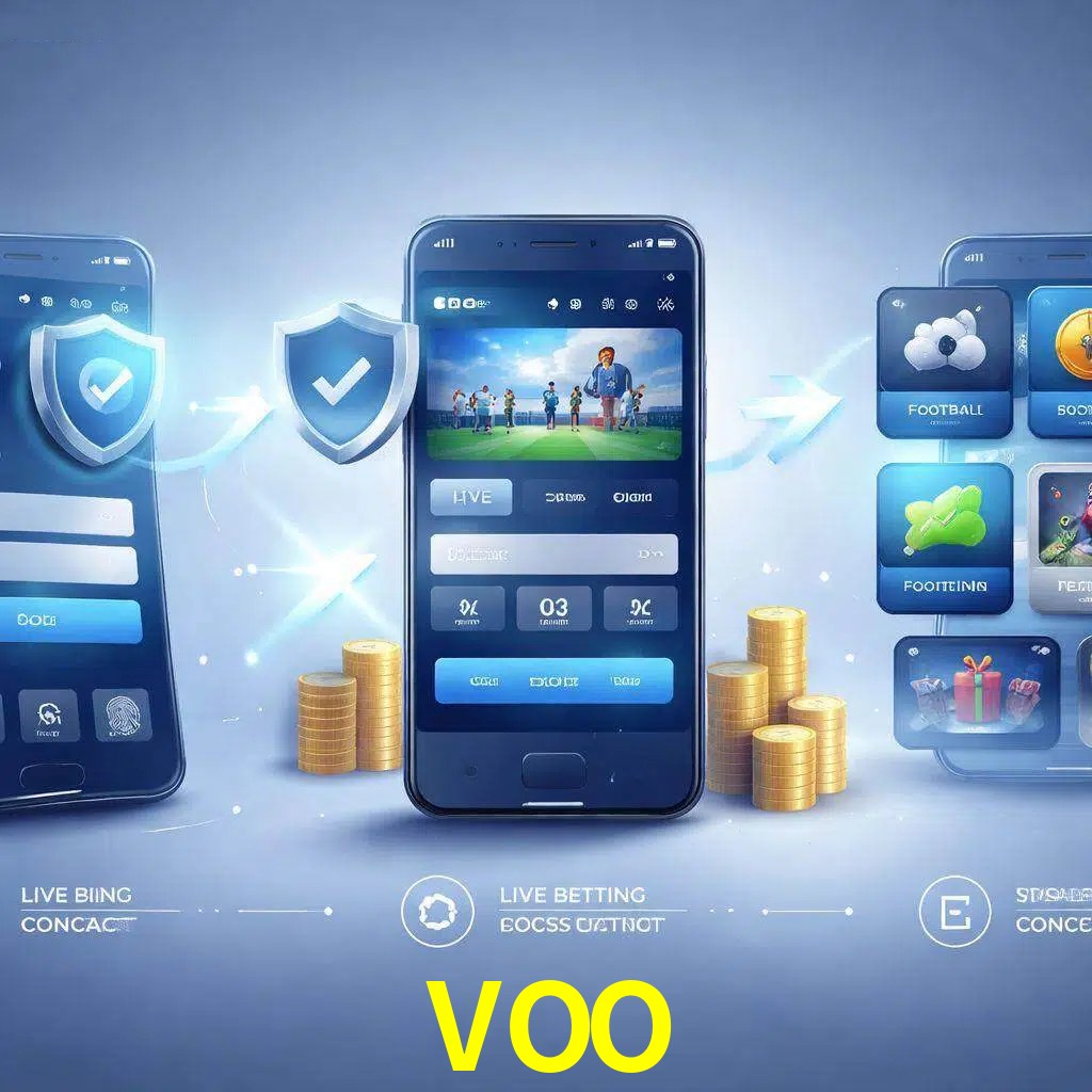 Pasos de acceso a la app VOO en pantalla de teléfono móvil